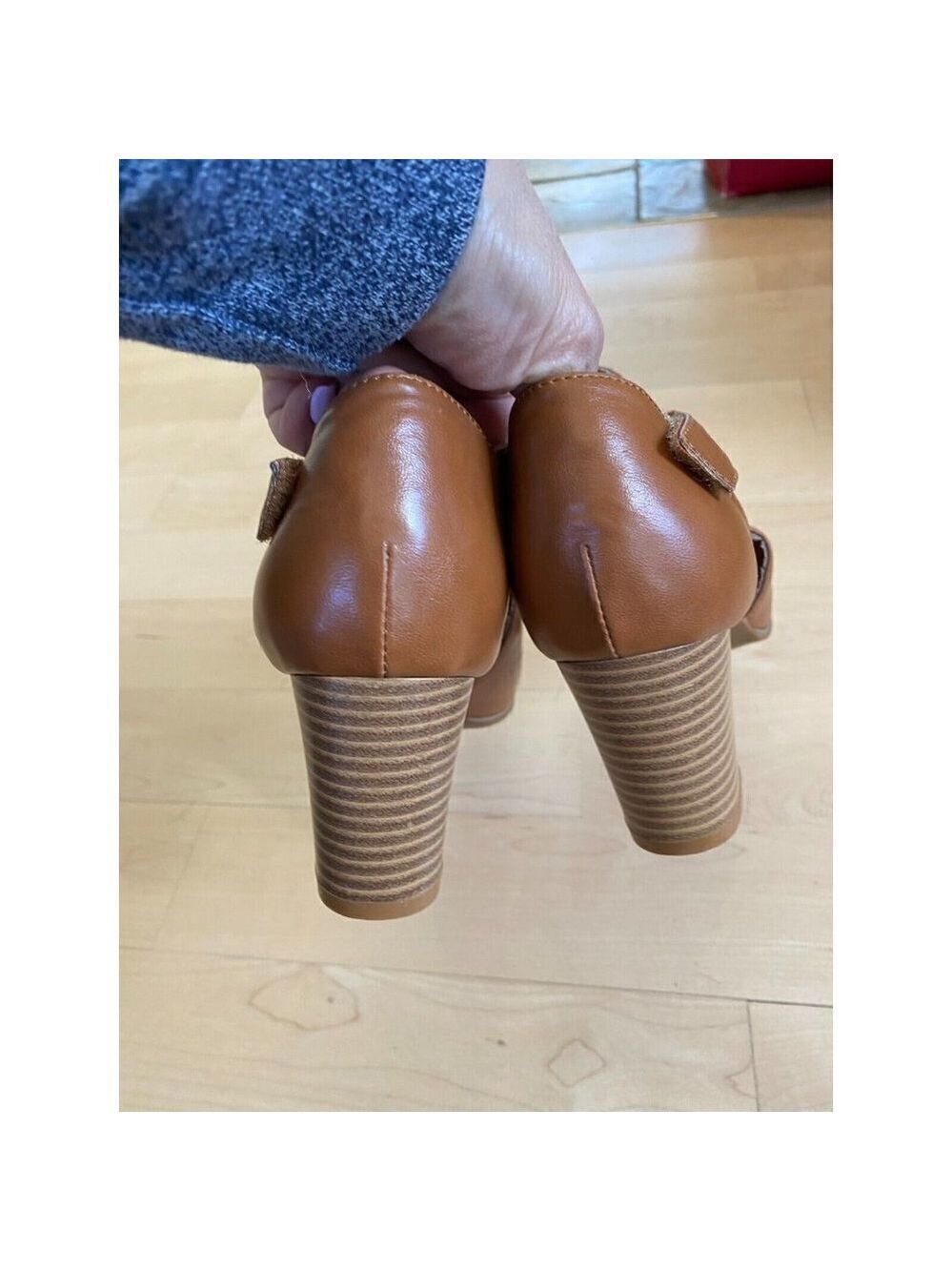 REACTION Kenneth Cole Women NEW sandal block heel peep toe - Picture 5 of 9